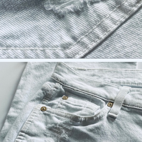 7 for all Mankind | White Cropped Boot Jeans 29 - Picture 4 of 12
